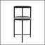 Table basse ronde avec plateau de rangement, conception à 2 niveaux pour le salon, finition noire, polyvalente et élégante-595430909-595430896