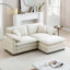 Canapé modulaire 2 places avec repose-pieds et coussins Paramveer-112393746-128172649