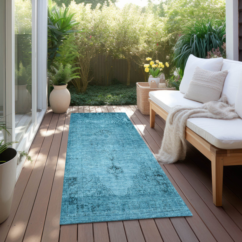 Tapis intérieur / extérieur Nayelin, Tapis de couloir 2 pi 3 po x 7 pi 6 po