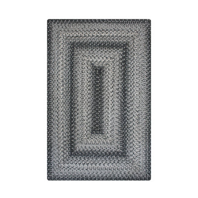 Cynita Braided Jute Non-Shedding Premium Charcoal/Gray Rug