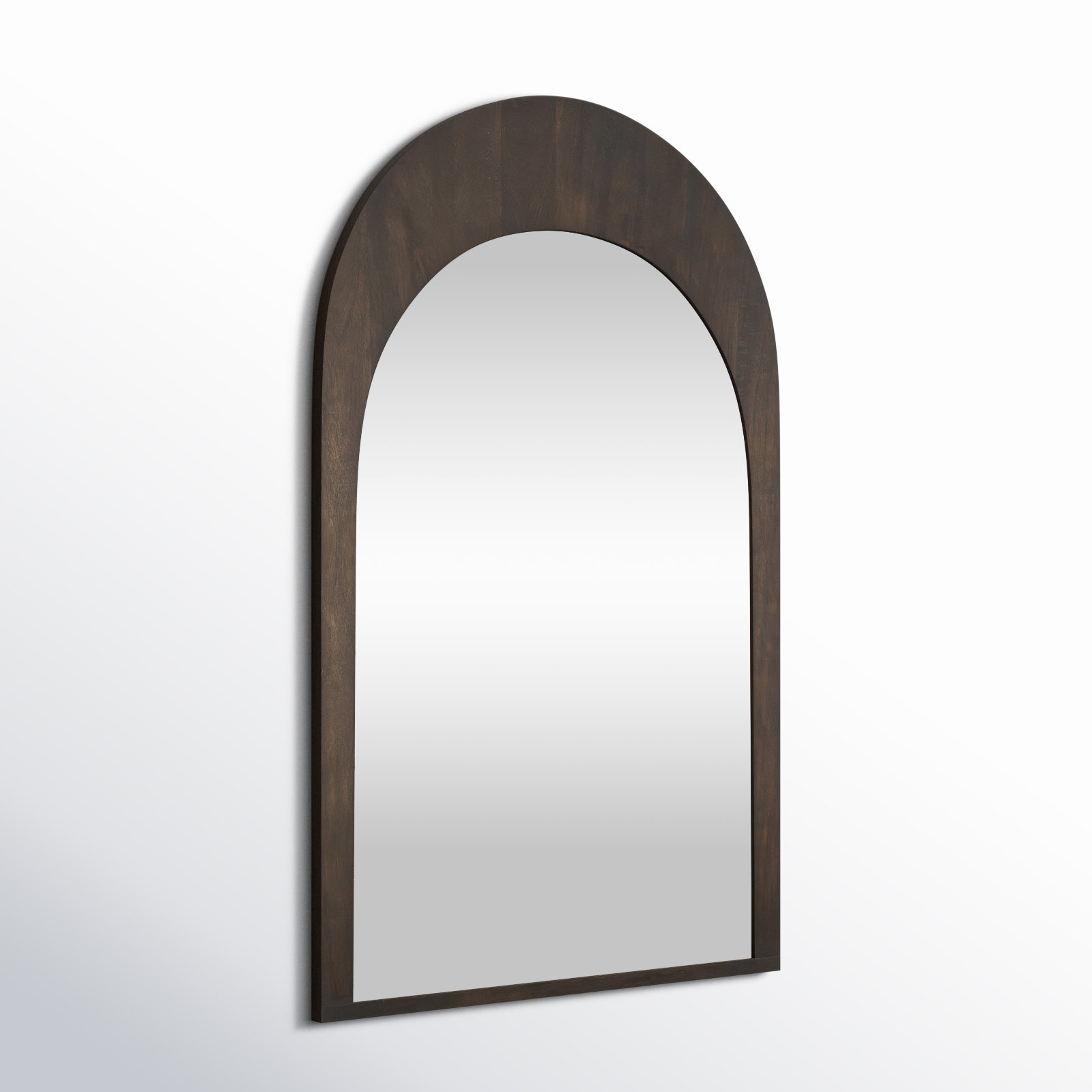 Vixe Solid Wood Mirror, Dark Brown, 48" x 30"