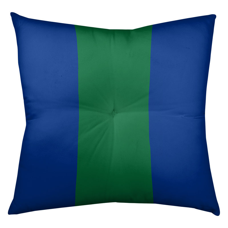 Coussin de sol touffeté, 26 po x 26 po, Bleu / Vert