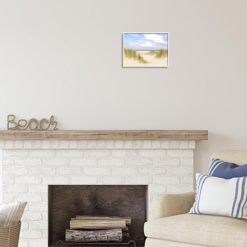 «Highland Dunes Coastal Sand Dunes», art de la giclée par Amy Hall, Giclée encadrée blanc bord de mer