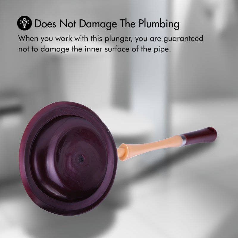Instant Solution for Sink Drains and Clogged Toilets Free-Standing Plunger