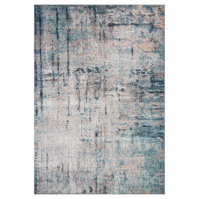 Luxurious Machine Washable Area Rug, 4.9 x 7.5 Feet, 100% Polyester, 1850 g/m², Pile Height: 0.2 inches | Eco-Friendly Recycled Poly Cotton Backing | Perfect for Living Room & Bedroom, Soft and Durable Design