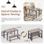 Ensemble de table de salle à manger 3 pièces, ensemble de table de salle à manger avec 2 bancs pour coin-repas et espace Samll, gris-133480020