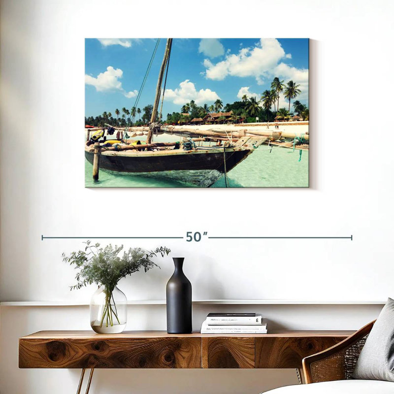 Bateau Mehar Zanzibar Island, H 24 po x l 36 po