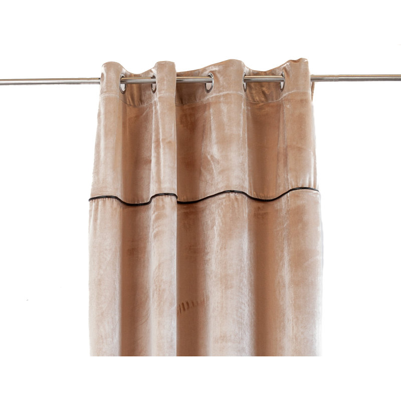 Haru Room Darkening Curtain Single Panel, Taupe