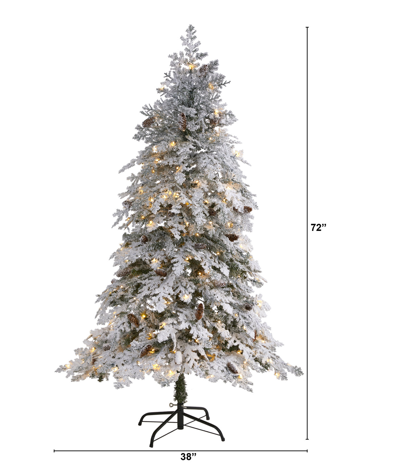 Lighted Artificial Christmas Tree, 6' H