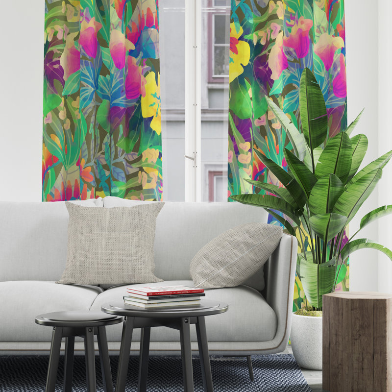 Semi Sheer Curtain Pair, 40" W x 61" L