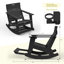 Ensemble de chaises berçantes 3 pièces avec table d'appoint à 2 niveaux-188462628