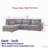 100.2" L-shaped linen sofa with ottoman-223523160