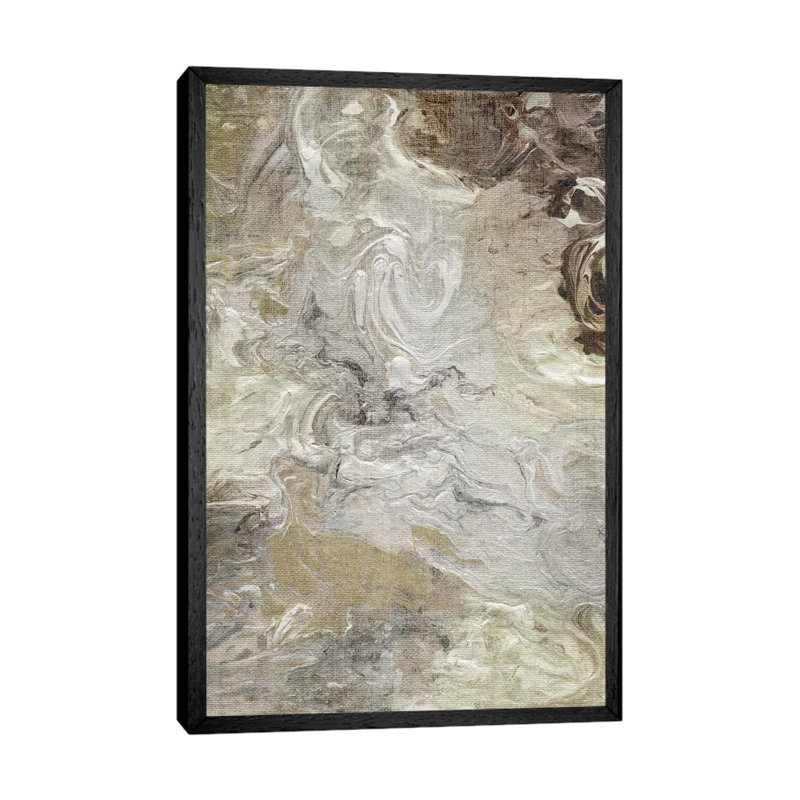 Marbled Linen by Nan - Print on Canvas, Black Framed, 66.04 cm H x 45.72 cm W