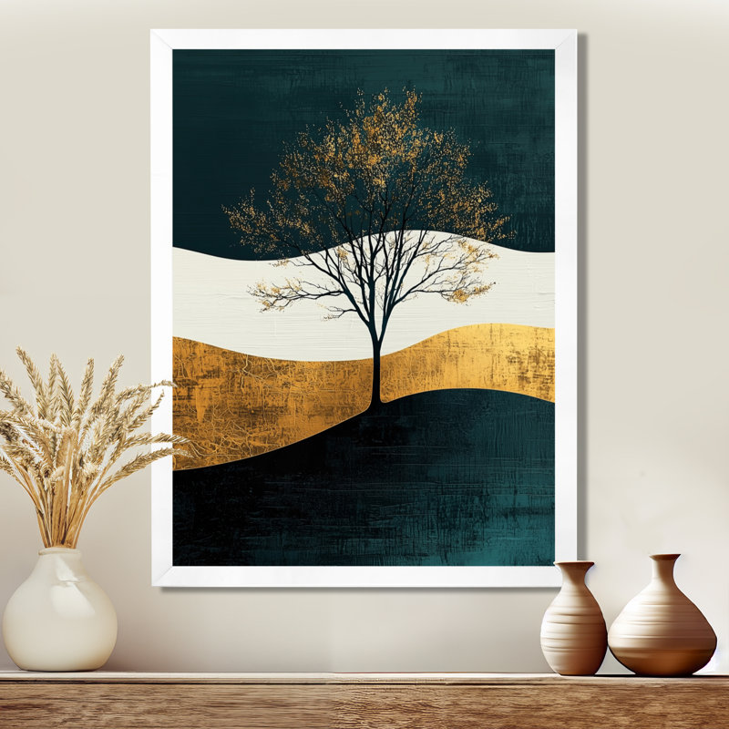Lamkin - Paysages, art mural, salon, H 44 po x l 34 po, Reproduction encadrée d'une seule photo, Blanc