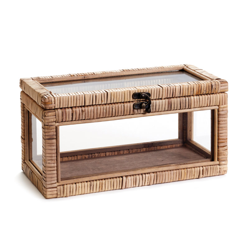 Boîte de présentation rectangulaire en bois et verre Arbi Vitrine