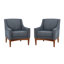 Fauteuil l 28,7 po Arshanti avec pieds en bois massif-77429548