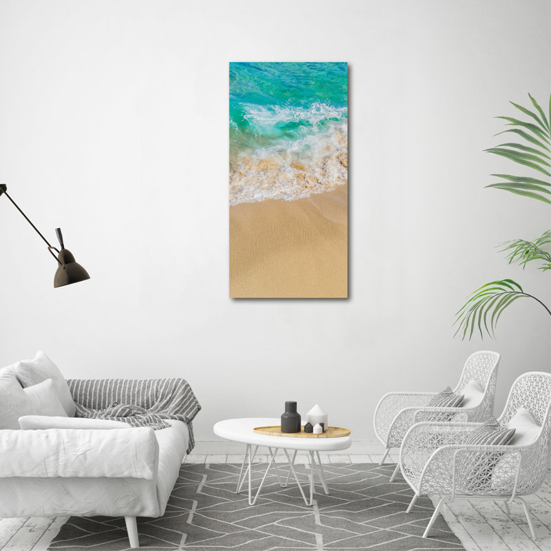 Beach And Sea - Wrapped Canvas Print