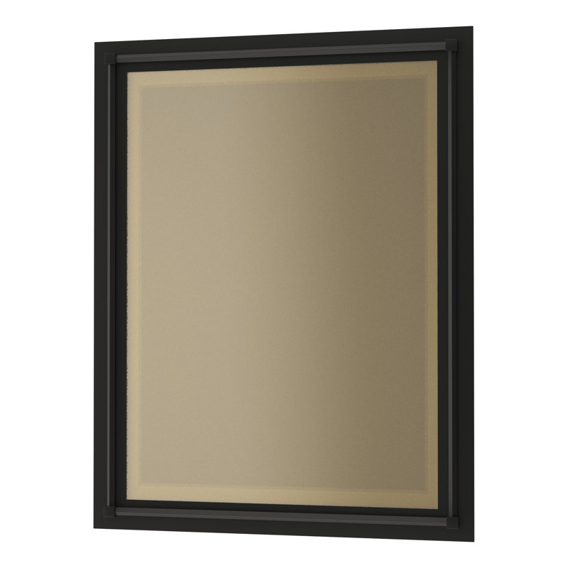 Rook Industrial Beveled Accent Mirror, Black