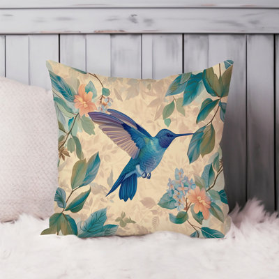 Animals William Morris Hummingbird III Cottage Throw Pillow Cover