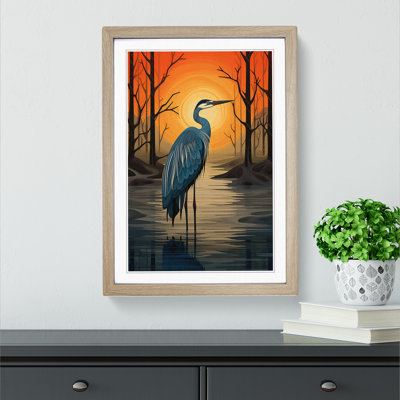 Heron Op - Framed Print