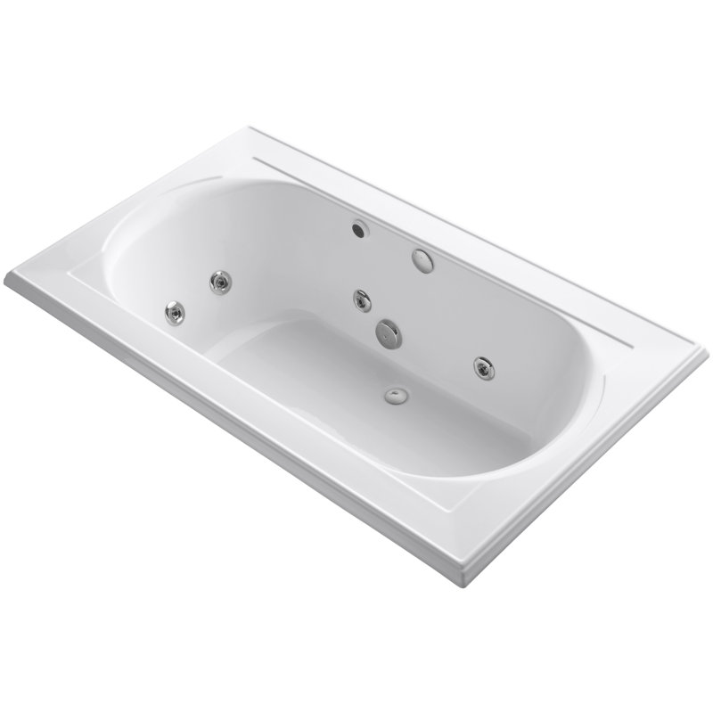 Baignoire tourbillon 72" x 42" memoirs, Blanc