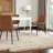 Leathaire Upholstered Modern Dining Chair Side Chair With Metal Legs
