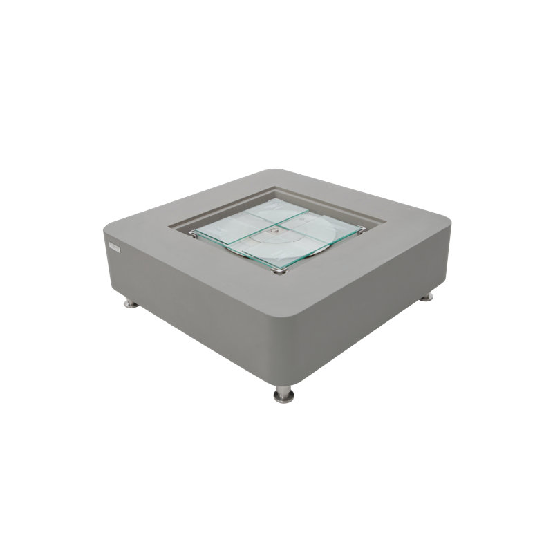 Space Gray Square Ethanol Fire Pit Table with Stainless Steel Burner