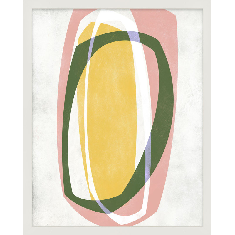 Orbit 13 Painting by Jacques Pilon, 38" H x 30" W, White Framed