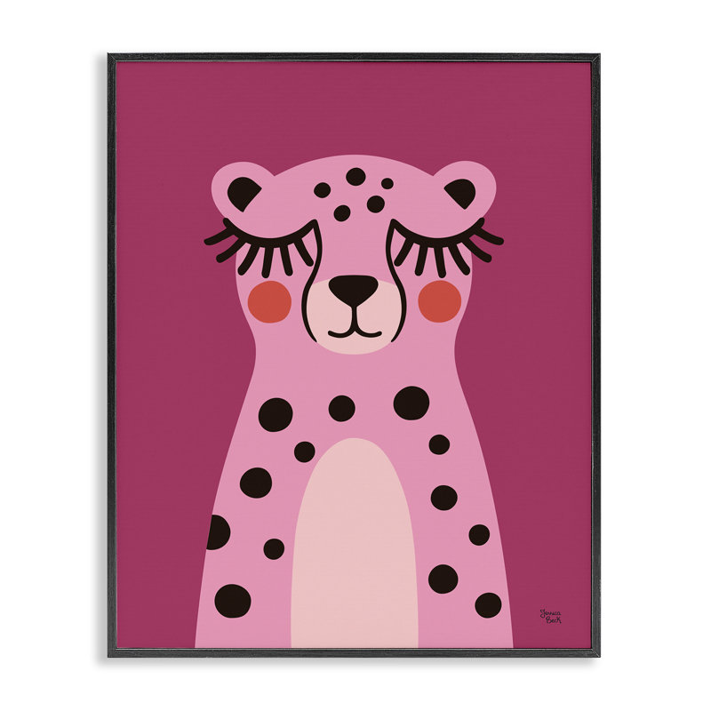 Giclée rose encadrée, design par Jessica Beck, H 30 po x l 24 po, Giclée encadrée noir minuit