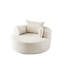 Coussin moelleux en chenille de 55 pouces (140 cm), installation facile, pour salon, garnissage en mousse, chenille simple, aucun assemblage requis, design confortable.