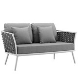 Saieman Outdoor Patio Aluminum Loveseat