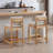  Alresford Wood 26 Inch Counter Height Bar Stools Farmhouse Barstoos Modern Upholstered Stools With Wood Legs Bar Charis For Kitchen Island/Pub, Set Of 2-106804055
