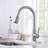 WOWOW Pull Down Kitchen Faucet with Soap Dispenser-87148696