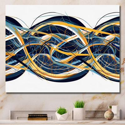 Helix expression abstraite jaune et bleu