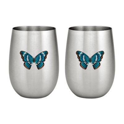 Susanville 20oz. Stainless Steel Wine Glass Set