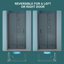 Porte de douche pliante sans cadre avec verre trempé l 32 po x H 72 po-111671025
