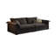 Causeuse-coussin modulaire en polyester noire