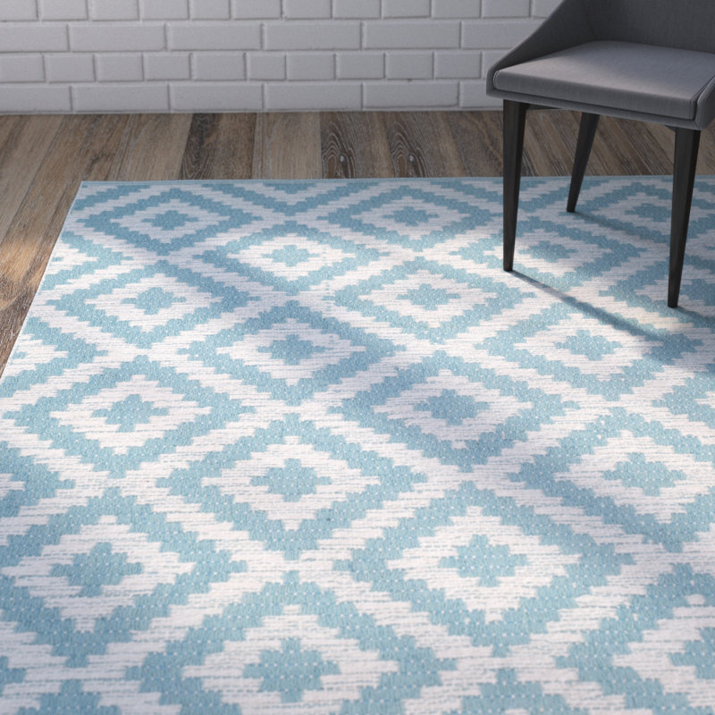 Harlow Hand Woven Cotton Geometric Rug, Rectangle 8' x 10'