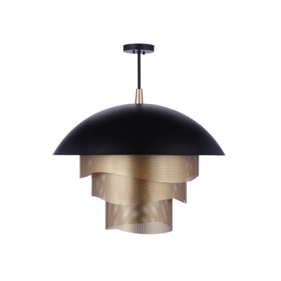 Luminaire suspendu géométrique 1 lumière DEL Sculptural