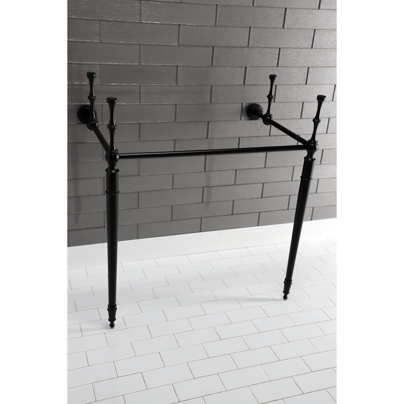 Matte Black Brass Console Sink Legs for Edwardian Style