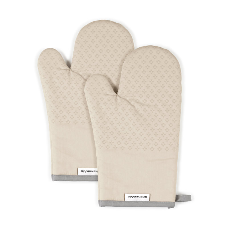 KitchenAid Asteroid Solid Textured Oven Mitt, Tan