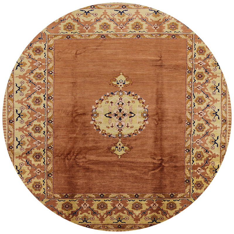 Tapis brun à motif oriental, Rectangle 7 pi x 10 pi