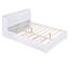 Grand lit plateforme avec rangement et tablettes gigognes TG, blanc