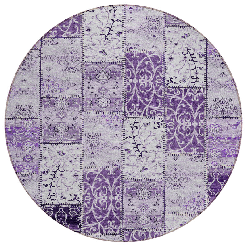 Penelope Patchwork Indoor / Outdoor Rug, Round 8'