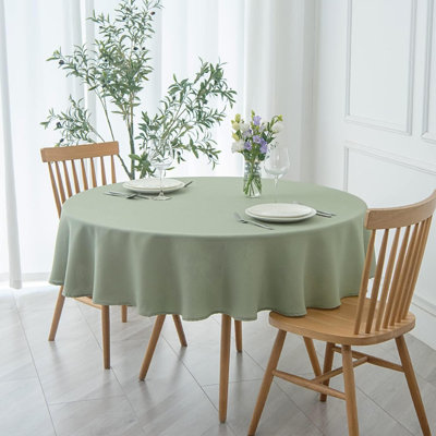 Round Textured Tablecloth Spill Proof Wrinkle Free Soft Jacquard Table Cloth For Circular Table Cover, For Dining Room Buffet Banquet Parties Holiday Dinner