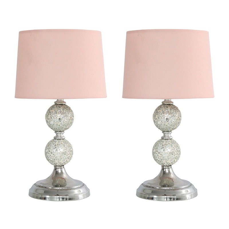 Korbin Metal Table Lamp, No Bulb, Pink