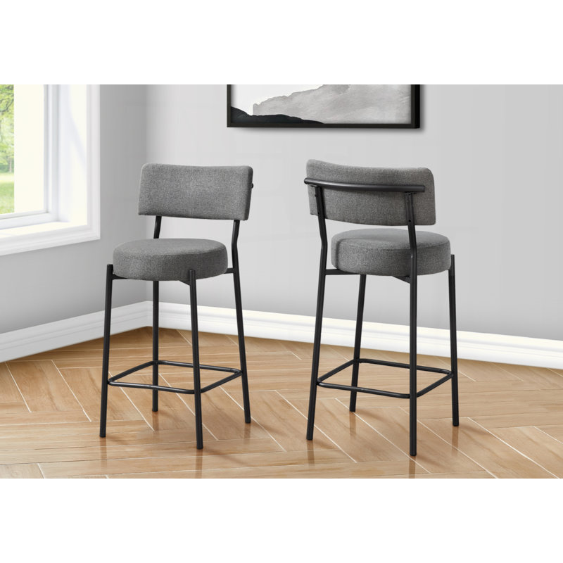 Tabouret de bar, hauteur de comptoir, ensemble de 2, cuisine, contemporain, moderne, Noir