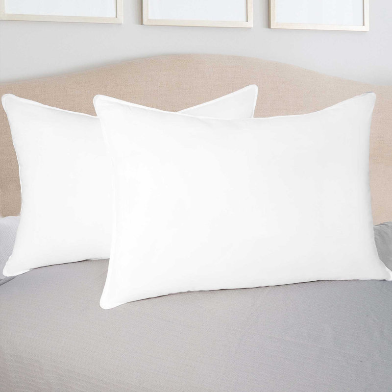 Superior Down Alternative Hypoallergenic Medium Weight Bed Neck Support Pillow , Pack of 2 Pillows, King Pillow: 20" x 36"