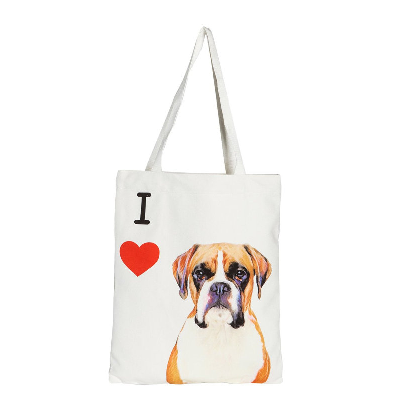 Sac d'art en toile - I Love Boxer