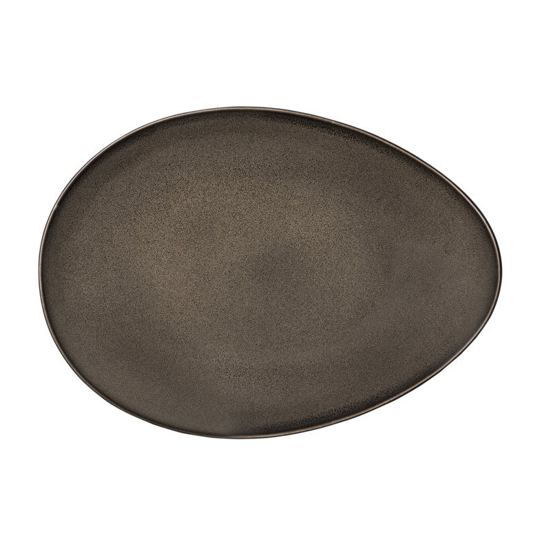 Rustic Chestnut Eclipse Plates, 14", by Luzerne